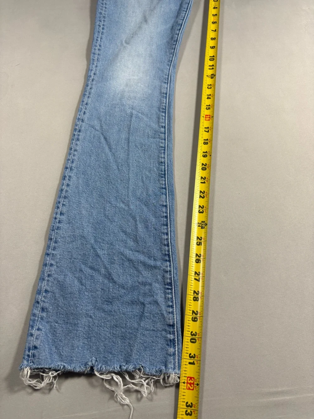 Mother Denim The Insider Sneak Fray Denim Jeans High Rise Straight Leg Size 28 - Picture 9 of 12